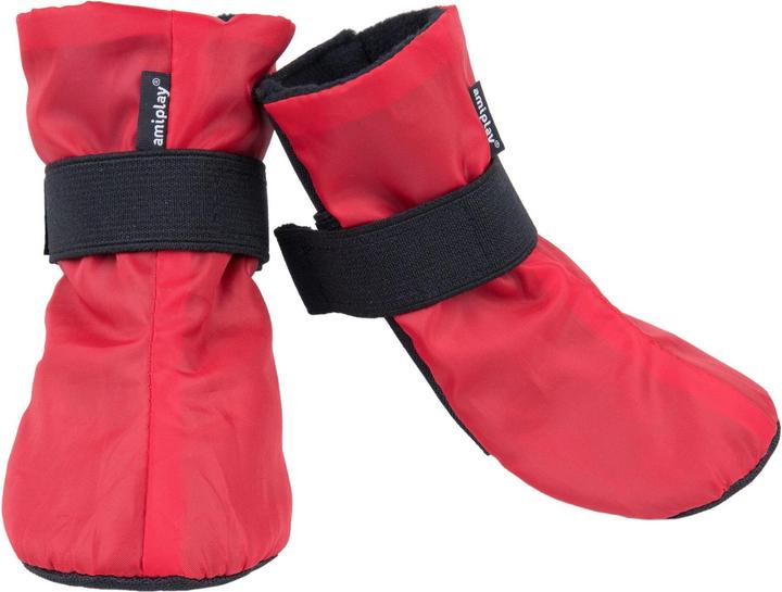 Actual product image amiplay Dog Boots Bristol S 6x6x10cm Red (S, Dog coat)