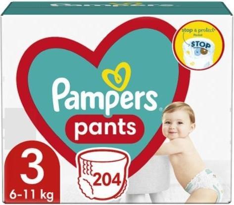 Produktbild Pampers Windeln-Hosen (Gr. 3, Monatsbox, 204 Stück)