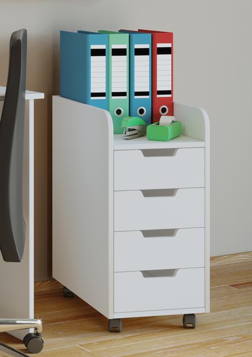 Actual product image VCM Wood office cabinet roll container Konal Mini with drawer (33 x 40 cm)