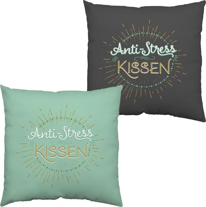 Produktbild Sheepworld Kissen Anti-Stress 40 x 40 cm, Grün/Schwarz (40 x 40 cm)