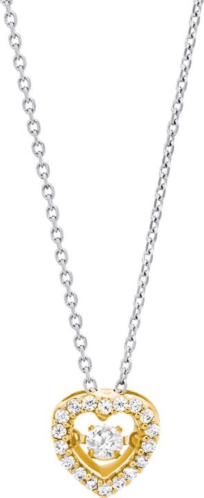 Julie Julsen Dancing Stone Herz Halskette (Silber 925, 42 cm)