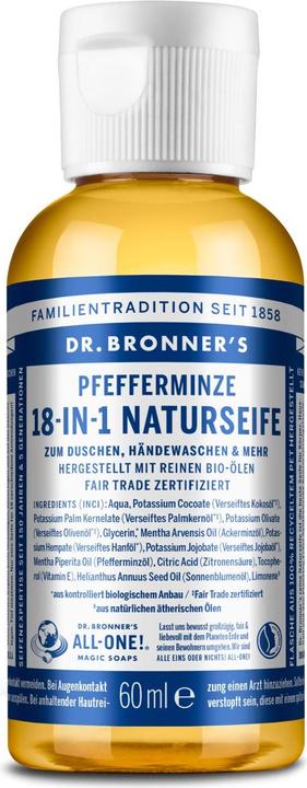 Dr. Bronner's 18-In-1 (Liquid soap, 60 ml)