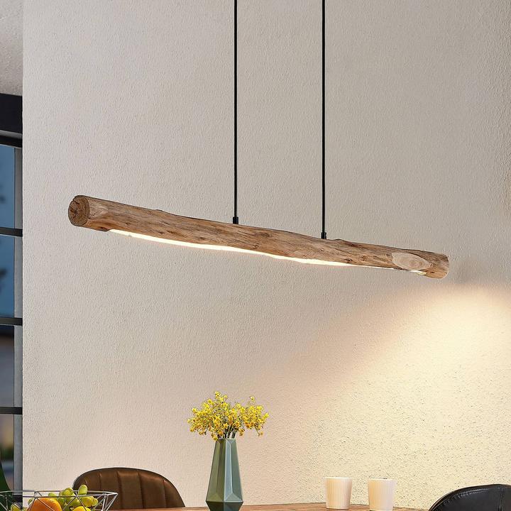 Image du produit Lindby Nekala LED Suspension Wood (3500 lm)