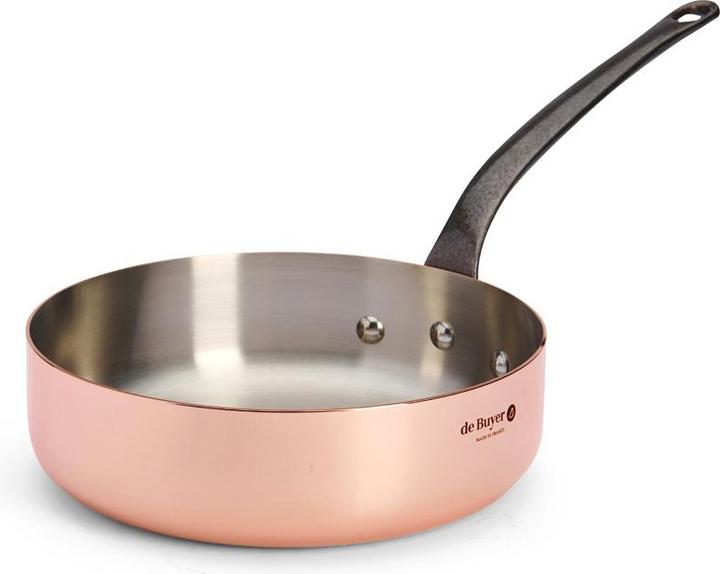 Produktbild de Buyer Inocuivre Sauteuse mit Gusseisengriff (24 cm, Stielkasserolle, Edelstahl, Kupfer)