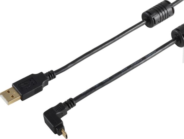 Produktbild Shiverpeaks USB Kabel USB A ST auf USB Micro B ST 180? Winkel oben 1,0m (1 m, USB 2.0)