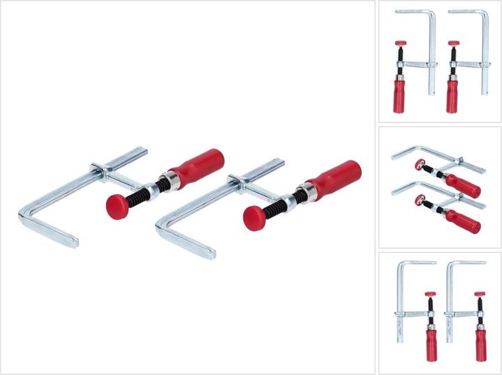 Produktbild Bessey 120mm Ganzstahl-Tischzwinge GTR 120/60. Set (120 mm)