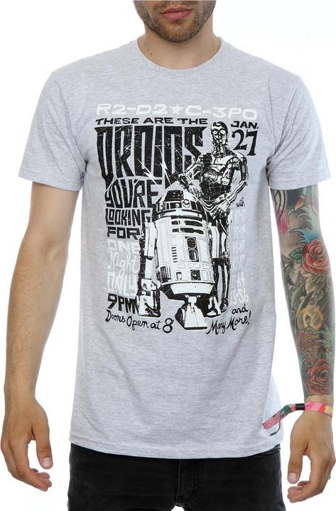 Produktbild Star Wars R2D2 And C3PO Rock Poster TShirt (M)