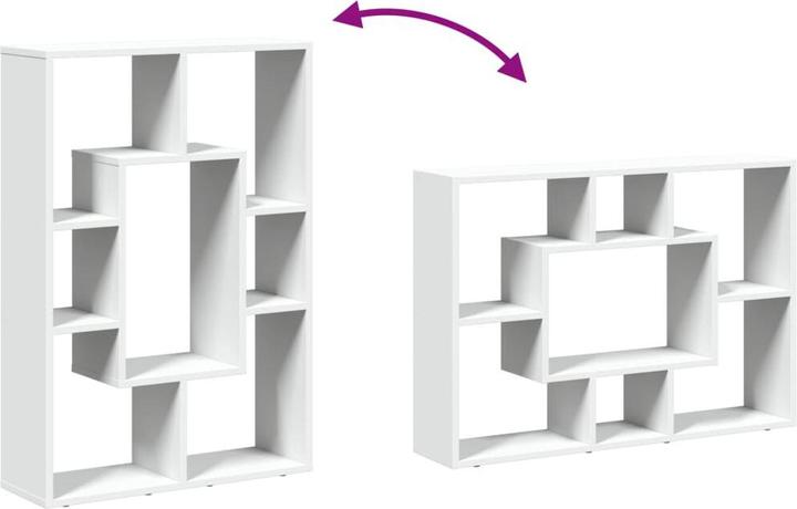 Produktbild VidaXL Bücherregal Raumteiler Standregal Aktenregal Büroregal Wandregal Weiss (63 x 20 x 90 cm)