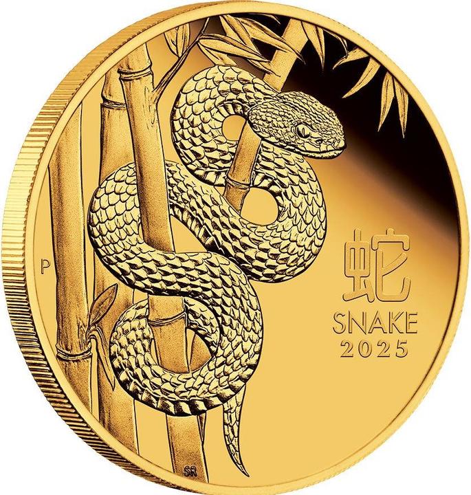 Actual product image The Perth Mint Gold Lunar III Schlange 1/10 oz PP - 2025 (999.90, 2025)