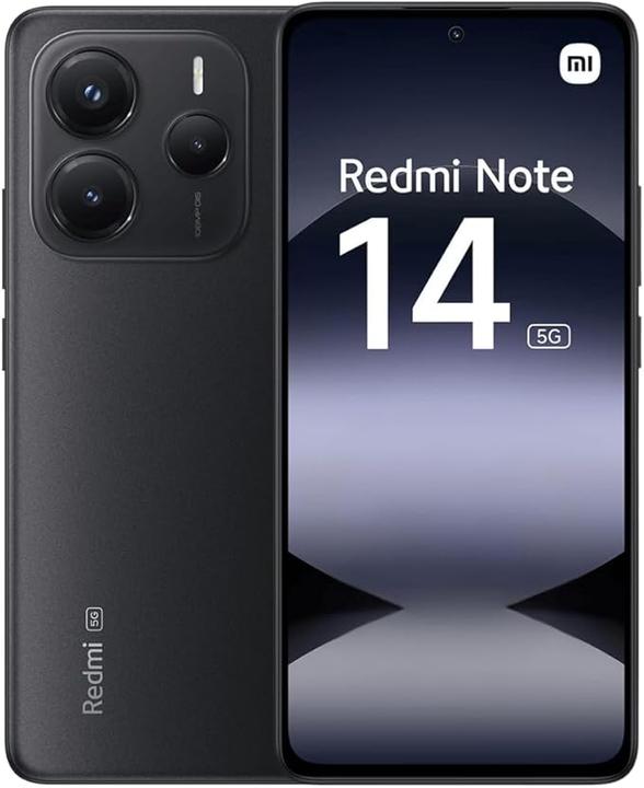 Actual product image Xiaomi Redmi Note 14 5G (128 GB, Midnight Black, 6.67", Dual SIM, 5G)