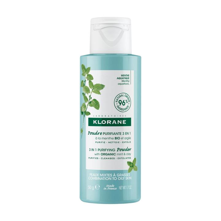 Produktbild Klorane 3-in-1 Reinigungspuder mit BIO-Wasserminze (Reinigungstücher, 50 ml)
