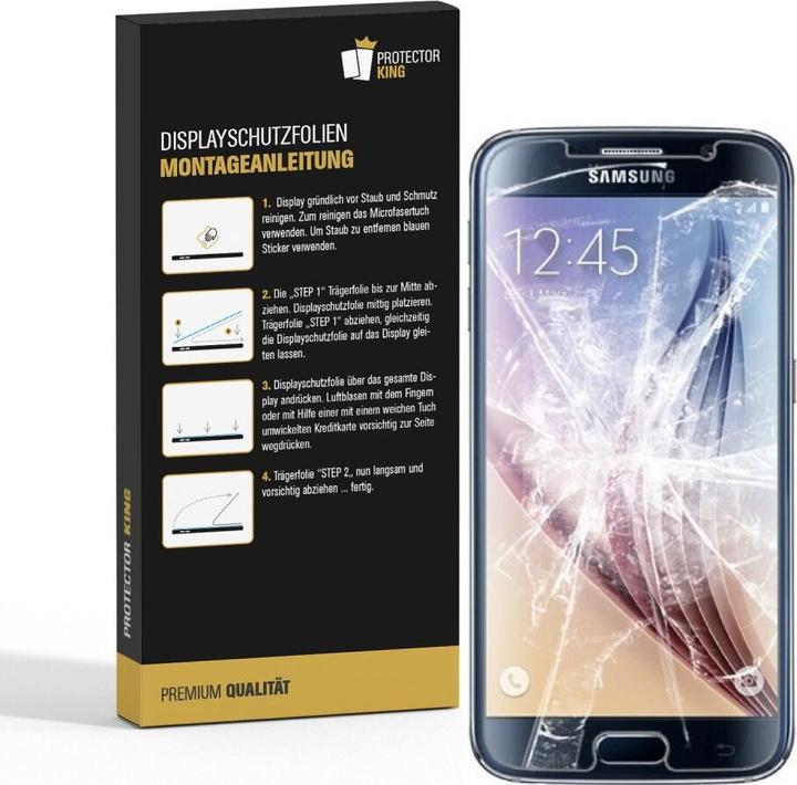 Actual product image Protectorking 6x Panzerfolie Anti-Shock matt entspiegelt (6 Piece, Samsung Galaxy S6)