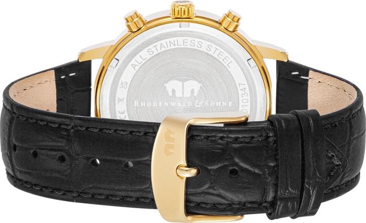 Image du produit Hommes Chronographe Moonlight cuir véritable noir - 26505 (Chronographe, 40 mm)