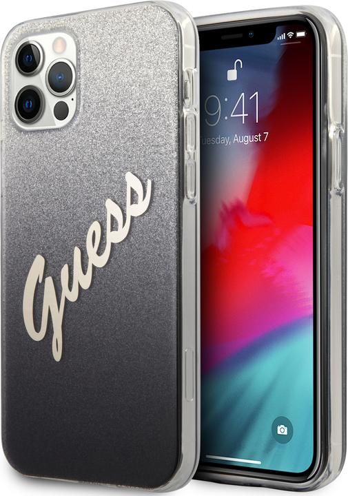 Produktbild Guess Hard Cover Silicone Vintage Glitter (Apple iPhone 12 Pro, Apple iPhone 12)