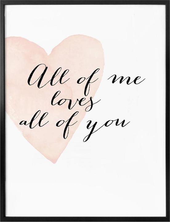 Produktbild Trenddeko Confetti & Cream - All of me loves all of you (24 x 30 cm)