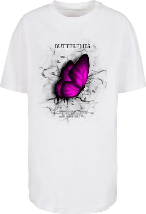 Actual product image Merchcode Ladies Butterflies Oversized Boyfriend Tee - 119545 (XL)