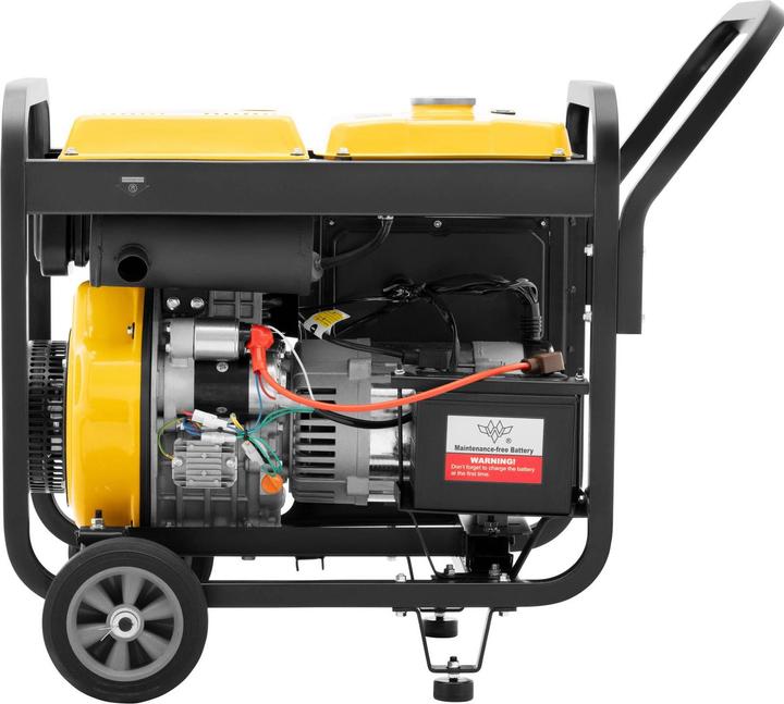 Actual product image MSW Diesel Generator - 2500 / 7500 W - 12.5 L - 230/400 V - mobile - AVR - Euro 5 (7500 W, 12.50 l)