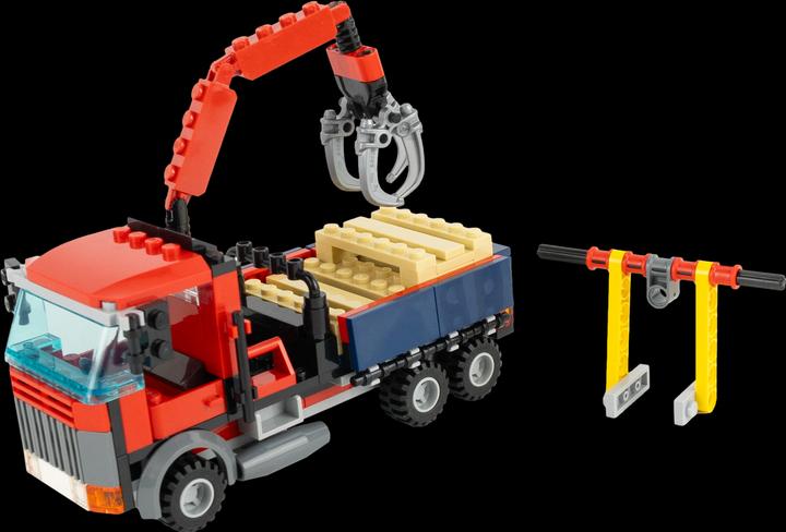 Immagine prodotto LEGO Stein-Experte MOC LKW mit 3 Paletten und Ladekran + 1 zufaellige Minifigur NEU! 1 Set