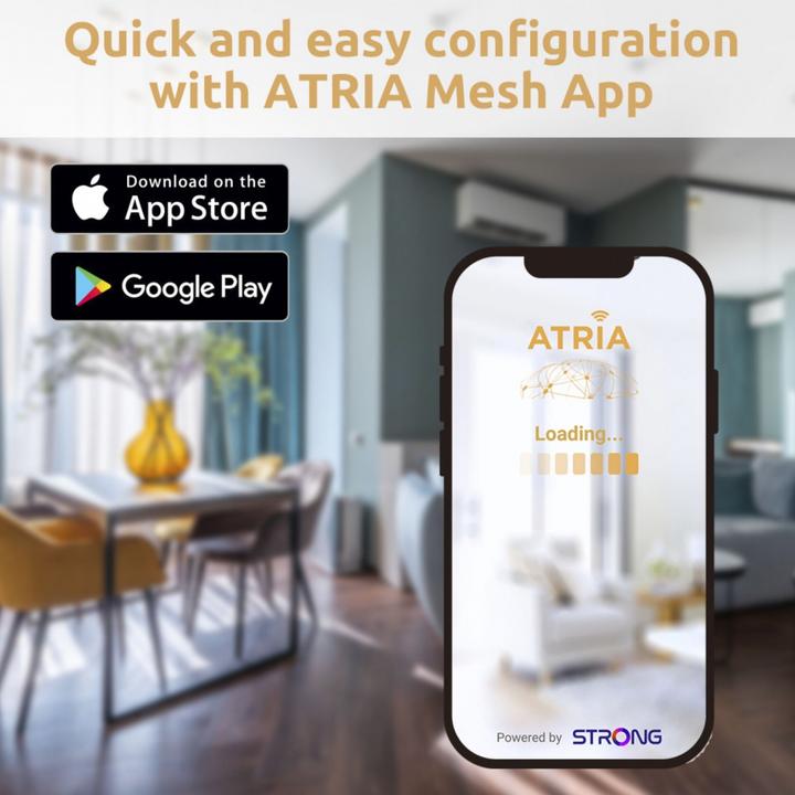 Actual product image Strong ATRIA Wi-Fi Mesh Home Kit AX3000 White