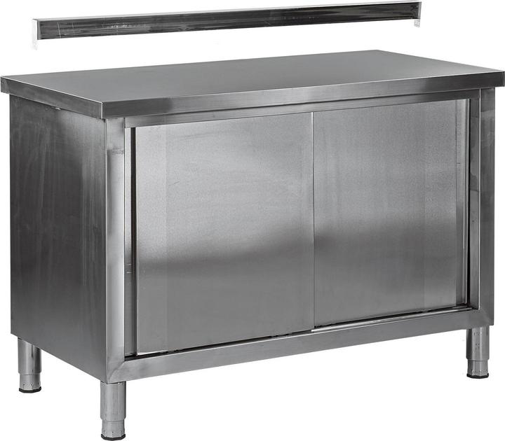 Dema Edelstahltisch mit 2 Schiebetüren 120x60x91cm (60 cm, 120 cm)