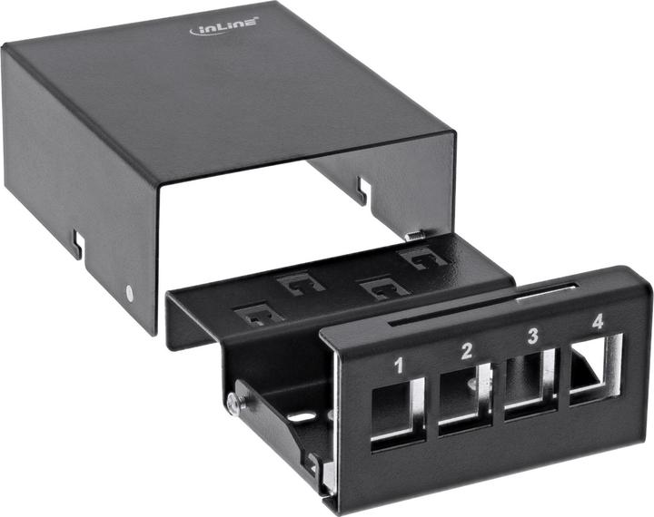 InLine Patchfeld-Dose Aufputz für 4x Keystone RJ45