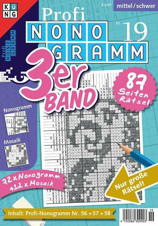 Produktbild Educational Technology Profi-Nonogramm 3er-Band Nr. 19 (108 Teile)