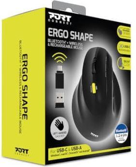 Produktbild Port Designs Souris Bluetooth & 2,4Gh rechargeable ergo gaucher (Kabellos)