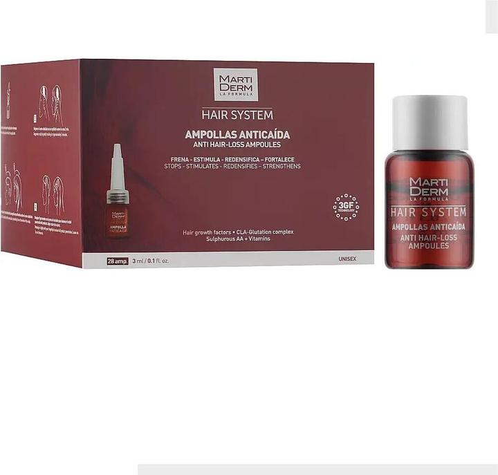 Image du produit Martiderm 3Gf Traitement contre la perte de cheveux 28 ampoules