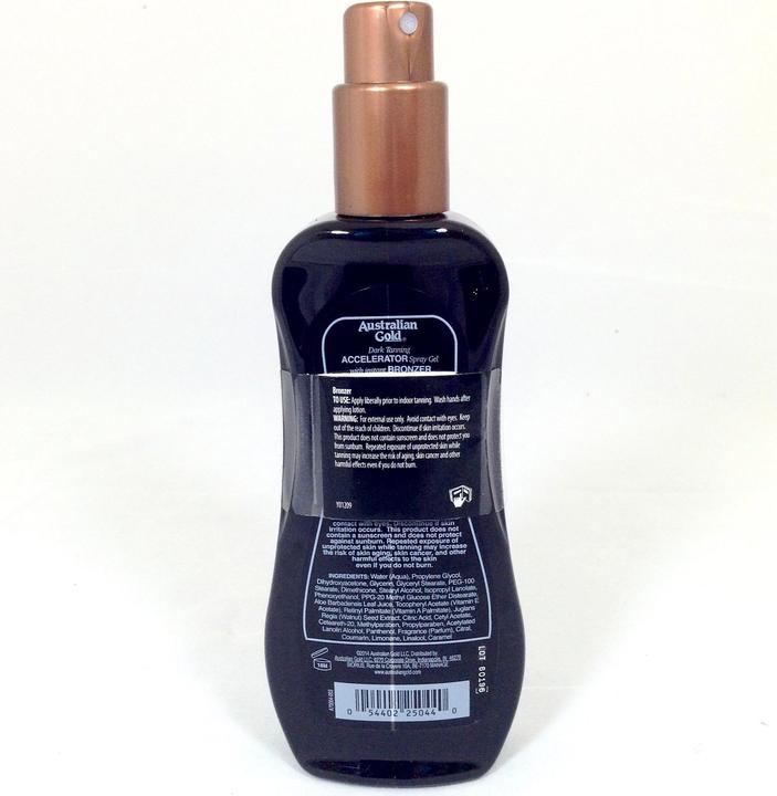 Actual product image Australian Gold Accelerator Spray Gel with Bronzer (Sun spray, 237 ml)