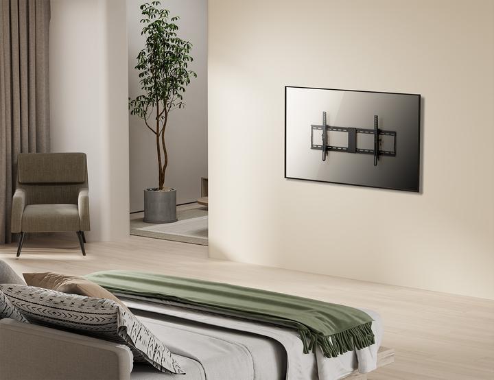 Actual product image Manhattan Ultra-flat TV wall bracket, rigid (Wall, 100", 70 kg)