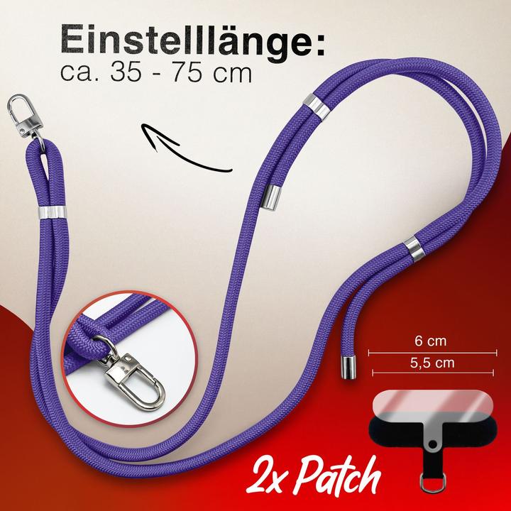 Productafbeelding Nalia HoldMe Lanyard Handykette – Universal Trageband für Smartphones - Verstellbar, Soft & Elastisch
