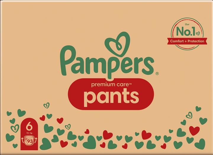 Actual product image Pampers Premium Care 6 Size Diapers-Panties, 93 Diapers, 15kg +. (Size 6, Monthly box, 93 Piece)