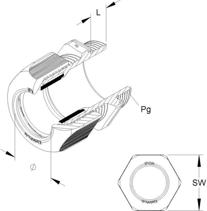 Actual product image HKL Cable gland
