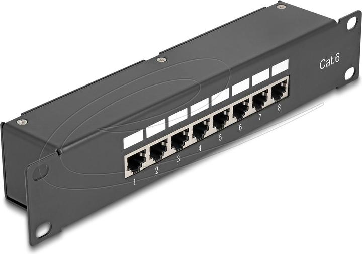 Delock Pannello patch di accoppiamento da 10" 8 porte Cat.6