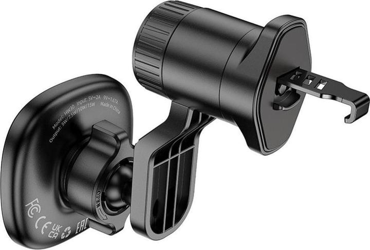 Produktbild Hoco Wireless headphones Car phone holder induction 15W air outlet HW30 black