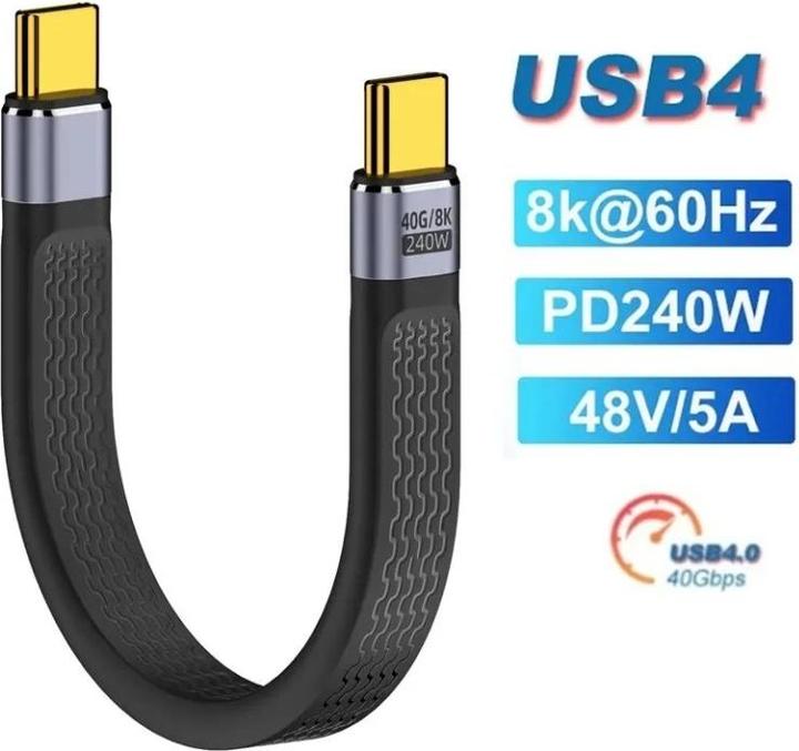 Immagine prodotto PowerGuard USB C – USB C (0.10 m, USB 4.0, 240 W)