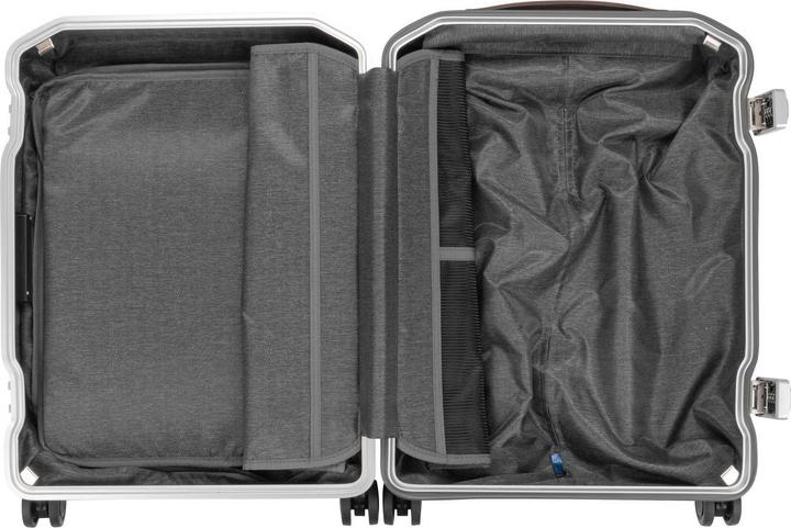 Immagine prodotto Piquadro PQ-Light - Bagaglio a mano Fast-Check Trolley a guscio rigido nero/pelle (37 l, Bagaglio a mano (fino a 50 litri))