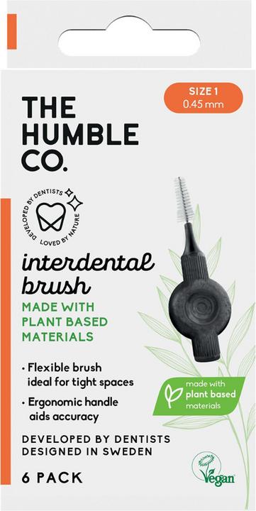 Produktbild The Humble Co. Humble Interdentalbürste pflanzenbasiert, orange Grösse 1 (0.45 mm) 6 Stk. (6 x, 0.45 mm)
