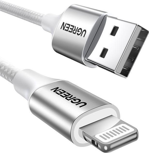 Produktbild Ugreen Lightning USB Nylon Alu MFi (2 m, USB 2.0)