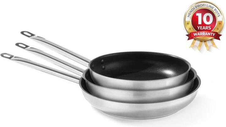 Image du produit Hendi Poêle à frire en acier inoxydable 320x55 mm Antiadhésive (32 cm, Ensemble de casseroles et de poêles de cuisson, Acier inoxydable)