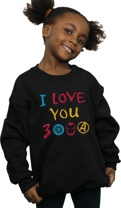 Produktbild Mädchen Avengers Endgame Ich liebe dich 3000 Buntstifte Sweatshirt (128)