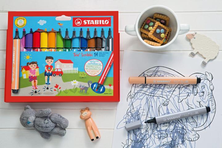 Produktbild STABILO Trio Scribbi Gefederter Dreikant-Filzstift (Gelb, 1 x)