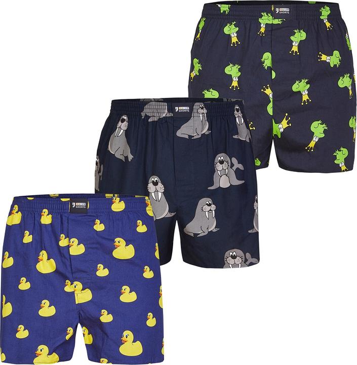 Happy shorts Boxer Print Sets (L, 3er Pack)