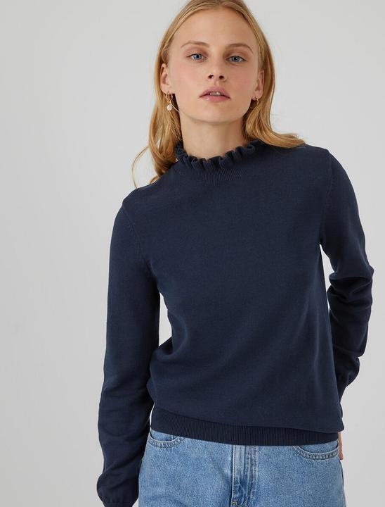 Produktbild La Redoute Collections Pullover mit gerüschtem Stehkragen und langen Ärmeln (XL)