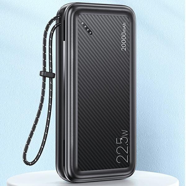 Produktbild Usams Powerbank PB60 20000mAh 22.5W 2xQC3.0+PD Fast Charge czarny/black 20KCD16801 (US-CD168) (20000 mAh, 22.50 W, 22.50 Wh)
