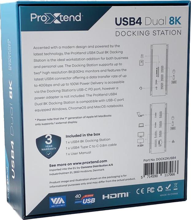 Immagine prodotto ProXtend DOCK2XUSB4 (USB-C, 15 Porti)