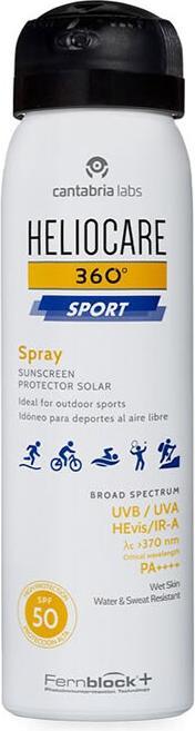 Heliocare 360ao Sport-Sonnenschutz-Spray Spf50 100ml (Sonnenspray, SPF 50, 100 ml)
