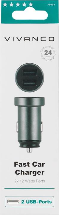 Produktbild Vivanco HQCCVVDUALUSB4. Black Auto