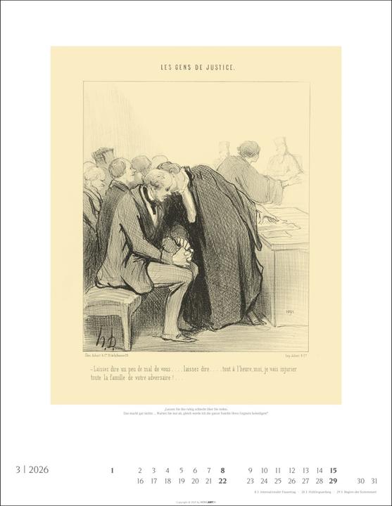 Produktbild Honoré Daumier: Die Juristen Kalender 2026 (34 x 44 cm, Deutsch)