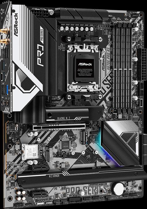 Actual product image AsRock X670E Pro RS (AM5, AMD X670E, ATX)